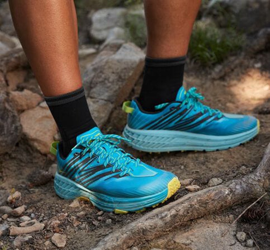 Hoka One One Speedgoat 4 Trailskor Dam - Turkos - RYXLW-0815